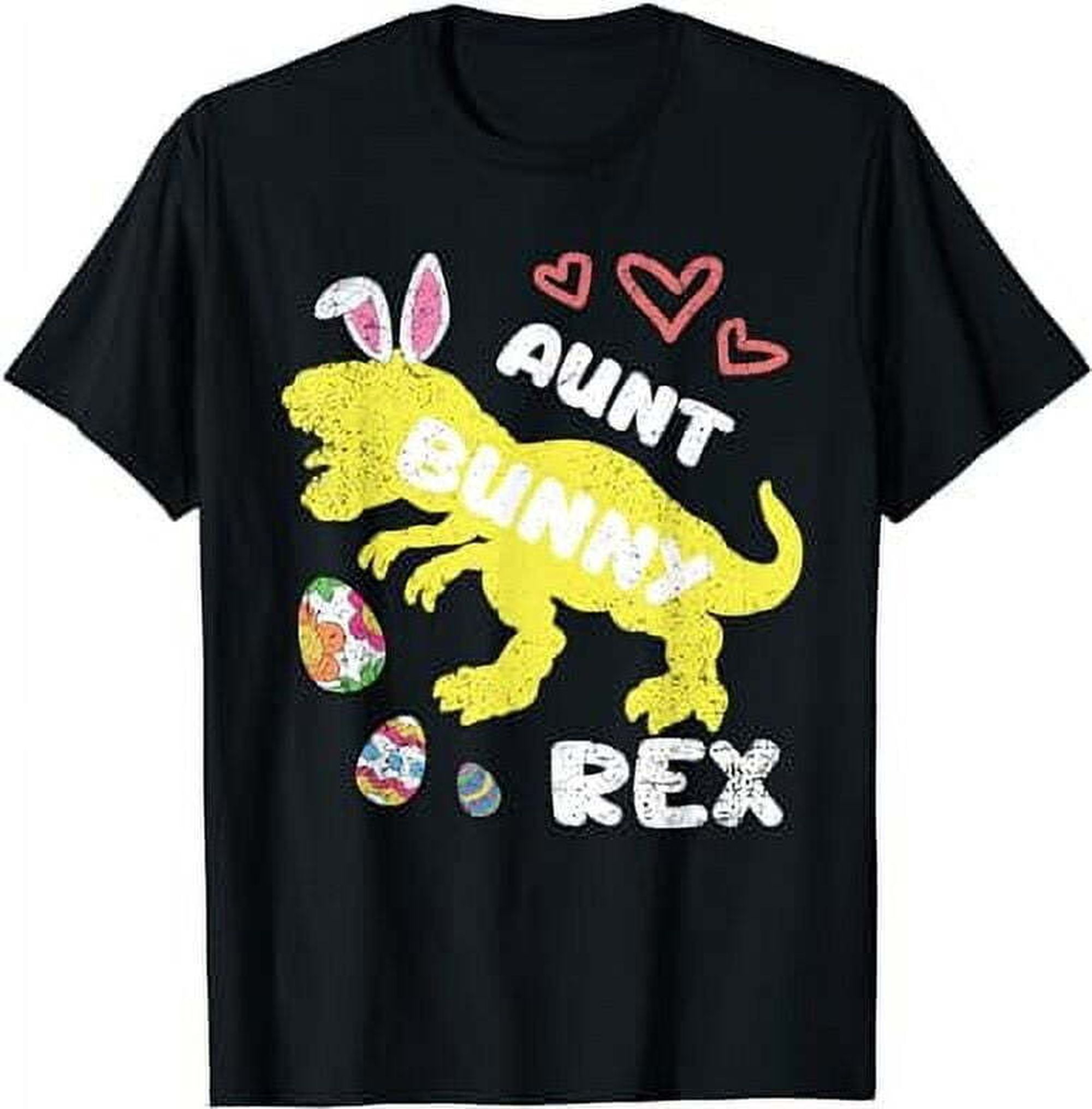 Egg-citing Easter Adventure: Bunny Hunt with T-Rex Family Matching Tees ...