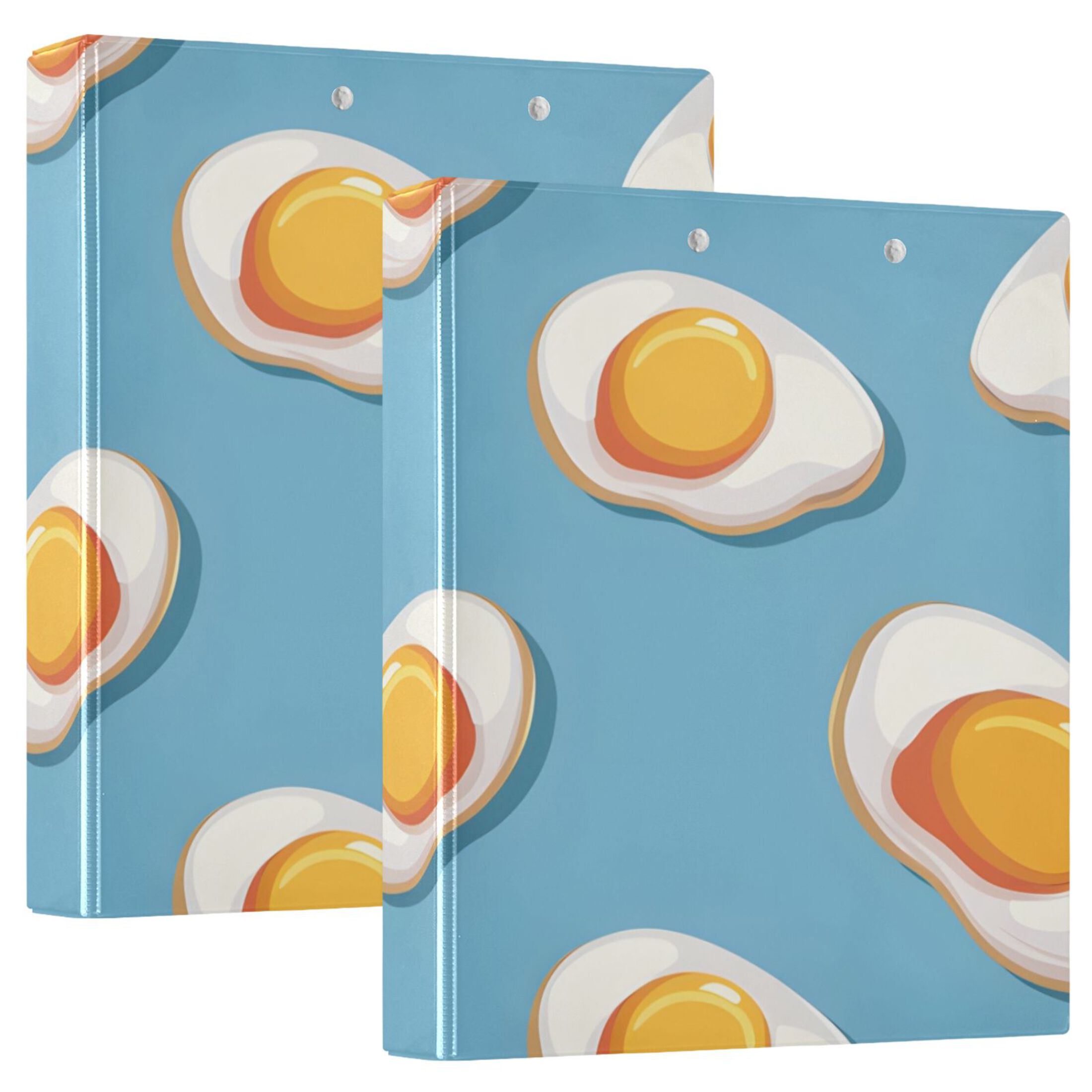 Egg on Blue Background Hardcover 3 Ring Binder 1.5 inch Round Rings