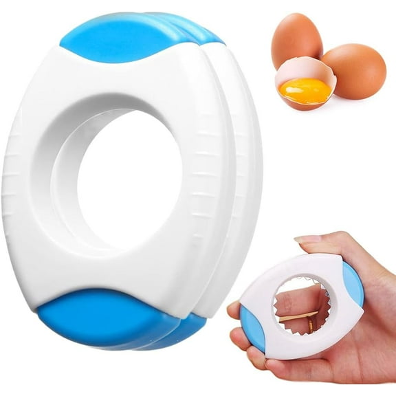 Egg shell Opener, 2024 New Eggshell Cutter, Eggshell Top Cutter, Quick Cutting Egg Top, Suitable for All Kinds of Eggshell Cutting (Blue*2pc)