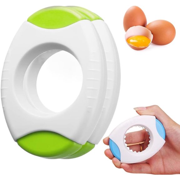 Egg shell Opener, 2024 New Eggshell Cutter, Eggshell Top Cutter, Quick Cutting Egg Top, Suitable for All Kinds of Eggshell Cutting (Green*2pc)