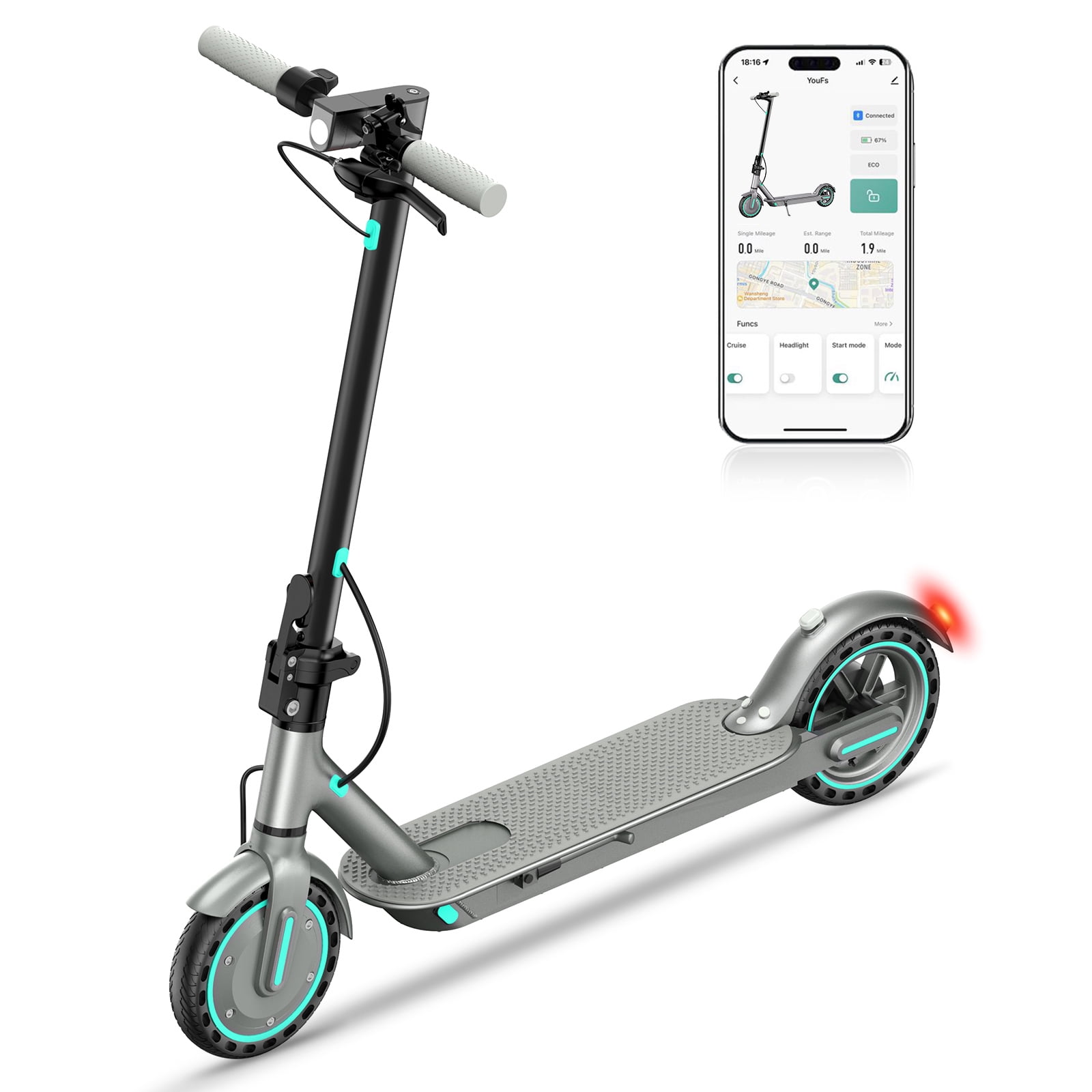 Electric Scooter for Adults, 350W motor 19MPH & 15Miles Range