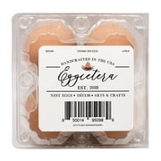Eggcetera Ceramic Nest Eggs Dummy Fake Nesting Chicken Eggs Decor Brown - 4 Pack