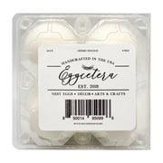 Eggcetera Ceramic Nest Eggs Easter Dummy Fake Nesting Chicken Eggs Decor White - 4 Pack
