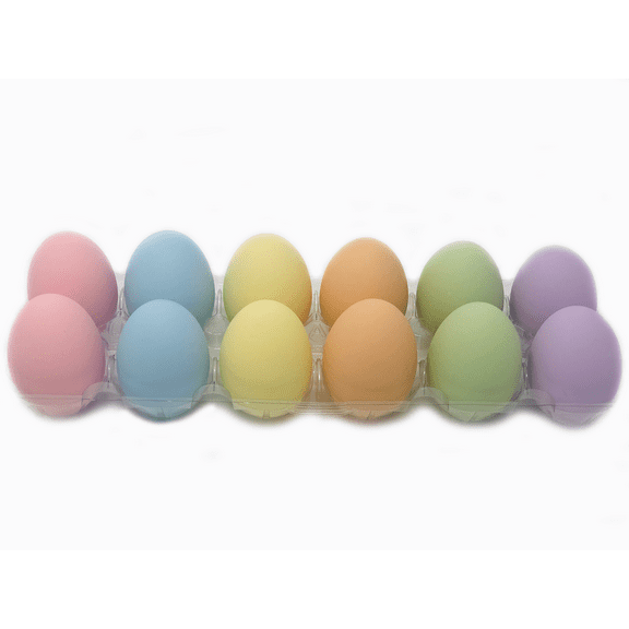 Eggcetera Ceramic Nest Eggs Easter Fake Nesting Chicken Eggs Decor (Pastel) - 12 Pack