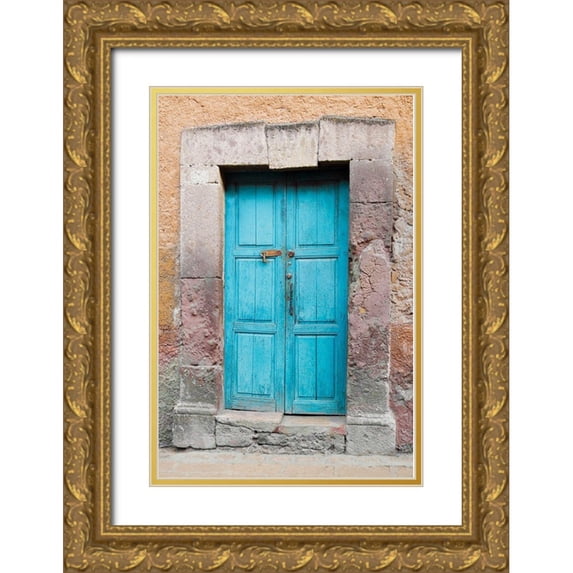Eggers, Julie 11x14 Gold Ornate Wood Framed with Double Matting Museum Art Print Titled - Topaz Door