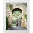 thumbnail image 1 of Eggers, Julie 12x14 White Modern Wood Framed Museum Art Print Titled - Italy-Chianti-Monteriggioni Looking out an arched entrance into the walled town, 1 of 4