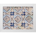 thumbnail image 1 of Eggers, Julie 18x15 White Modern Wood Framed Museum Art Print Titled - Portugal-Costa Nova-Colorful azulejo tiles on the exterior wall of house, 1 of 4
