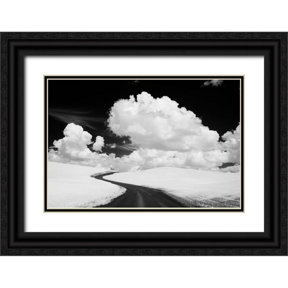 Eggers, Terry 14x11 Black Ornate Wood Framed with Double Matting Museum Art Print Titled - USA-Washington State-Country backroad