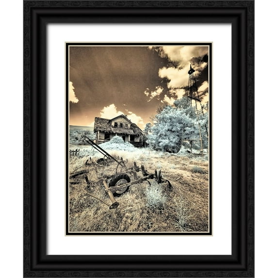 Eggers, Terry 15x18 Black Ornate Wood Framed with Double Matting Museum Art Print Titled - USA-Washington State-Palouse-Abandoned old homestead