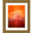 thumbnail image 1 of Eggers, Terry 15x18 Gold Ornate Wood Framed with Double Matting Museum Art Print Titled - USA-Washington State-Palouse Infrared of lone tree along side country road, 1 of 4