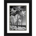 thumbnail image 1 of Eggers, Terry 17x24 Black Ornate Wood Framed with Double Matting Museum Art Print Titled - USA-Hawaii-Kauai-Infrared of palm trees of Kauai, 1 of 4