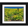 thumbnail image 1 of Eggers, Terry 18x14 Black Ornate Wood Framed with Double Matting Museum Art Print Titled - USA-Washington State Fence line and wildflowers, 1 of 4