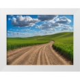 thumbnail image 1 of Eggers, Terry 18x15 White Modern Wood Framed Museum Art Print Titled - USA-Washington State-Palouse-Country Backroad through Spring wheat fields, 1 of 4