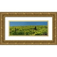 thumbnail image 1 of Eggers, Terry 32x14 Gold Ornate Wood Framed with Double Matting Museum Art Print Titled - USA-Washington State Panorama of fence line and wildflowers, 1 of 4