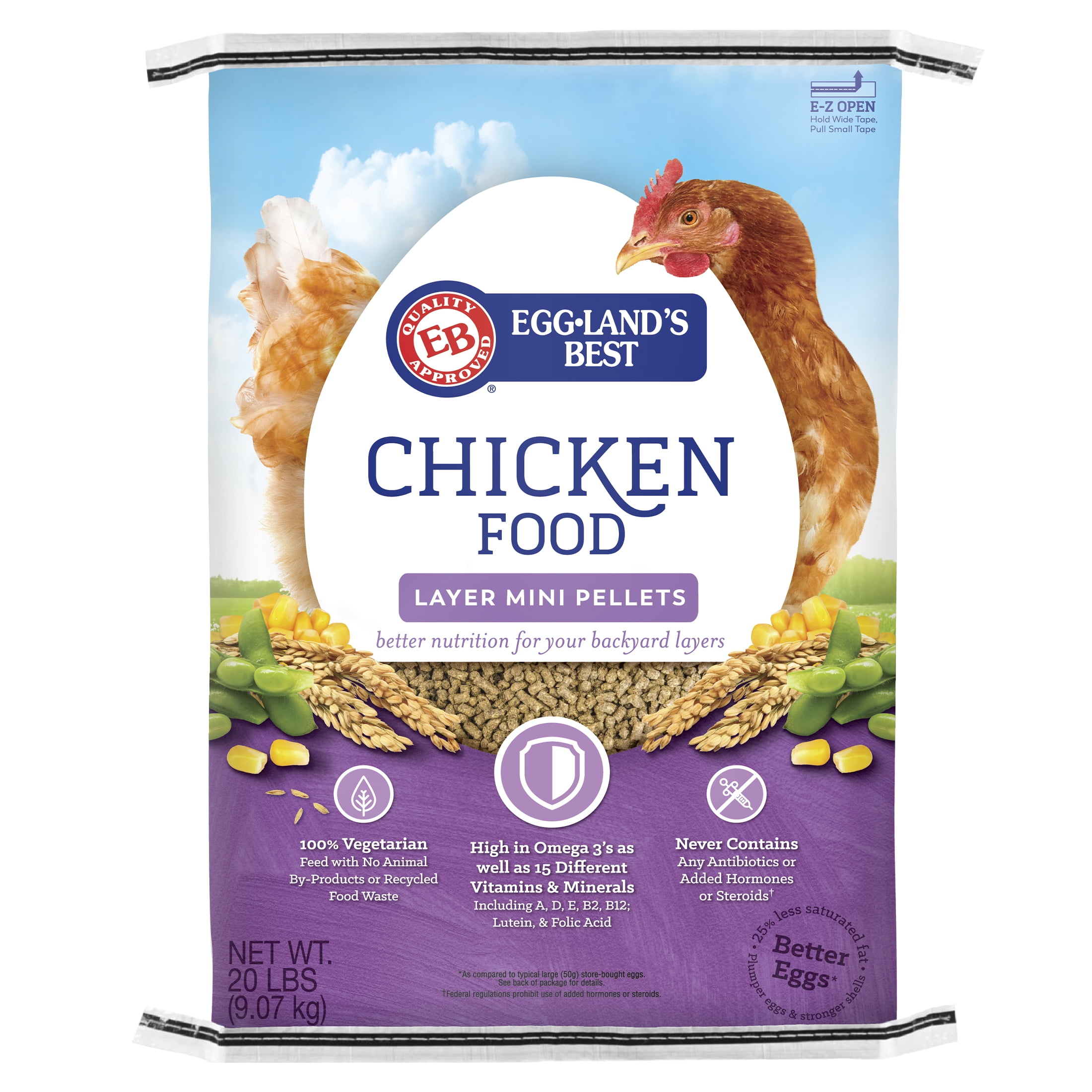 Eggland's Best Egg Layer Mini-Pellets Chicken Food, 20 lbs