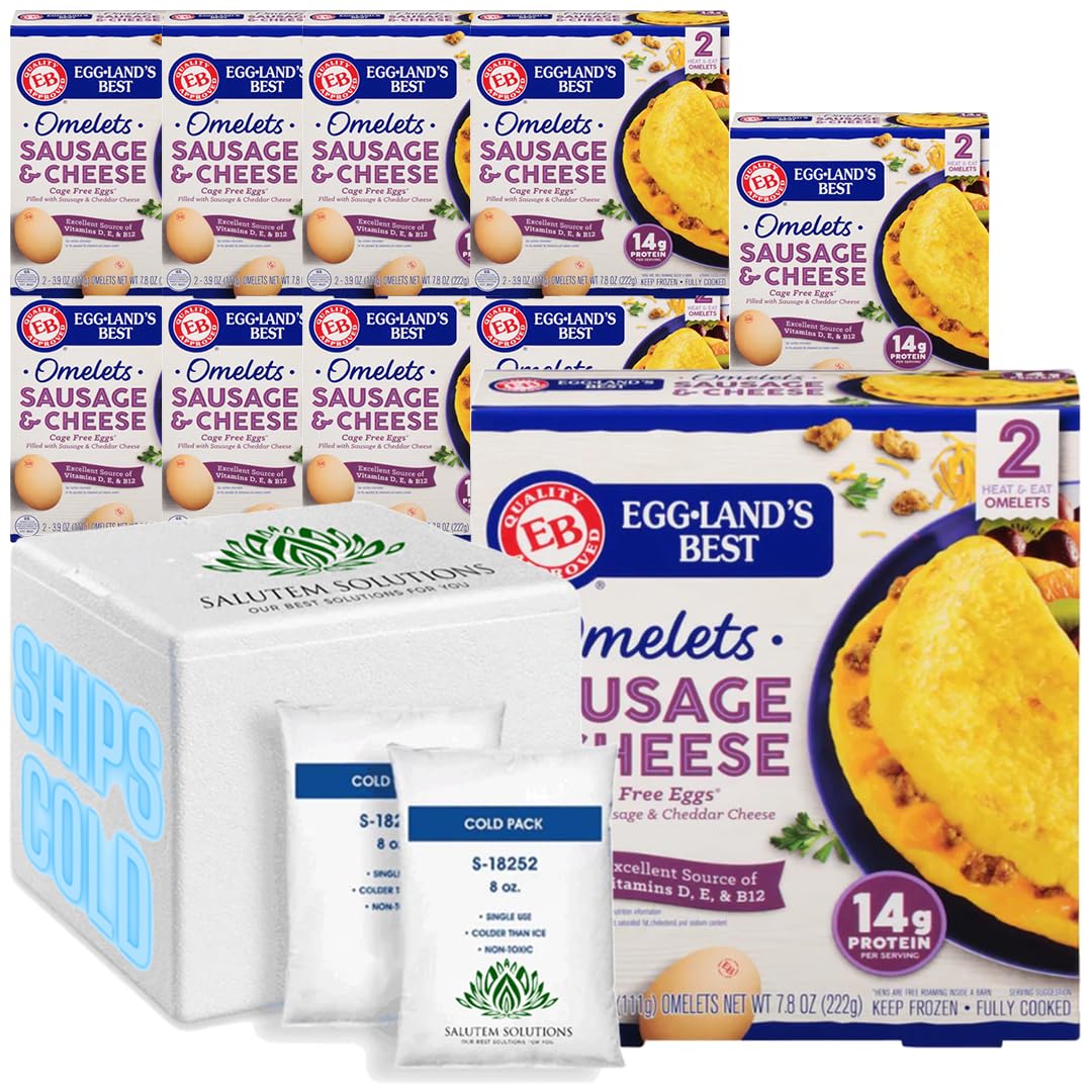 Eggland's Best Omelets, Sausage & Cheese 2pcs., 7.8 oz Pack of 10