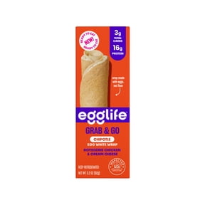 Egglife Grab &Go Chipotle Wrap with Rotisserie Chicken & Cream Cheese, 3.2 Ounces, 1 Count