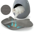 thumbnail image 1 of Coziwow Cat-Head Cat Litter Mat, Waterproof Kitty Litter Trapping Mat, Double Layer Mat, Easy to Clean, Dark Gray, 1 of 6