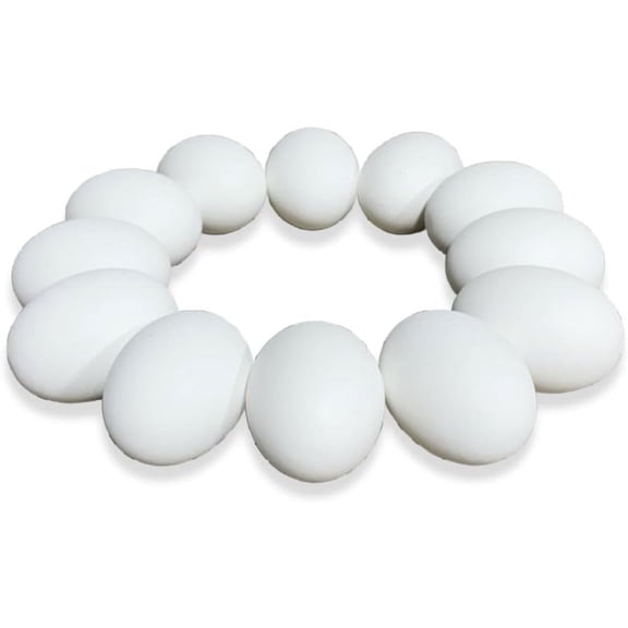 The Eggmazing Egg Decorator White Wooden Eggs - Fake Eggs for Easter Egg Decorating, Arts and Crafts - Compatible with All Eggmazing Egg Decorators (12 Pack - 1 Dozen)