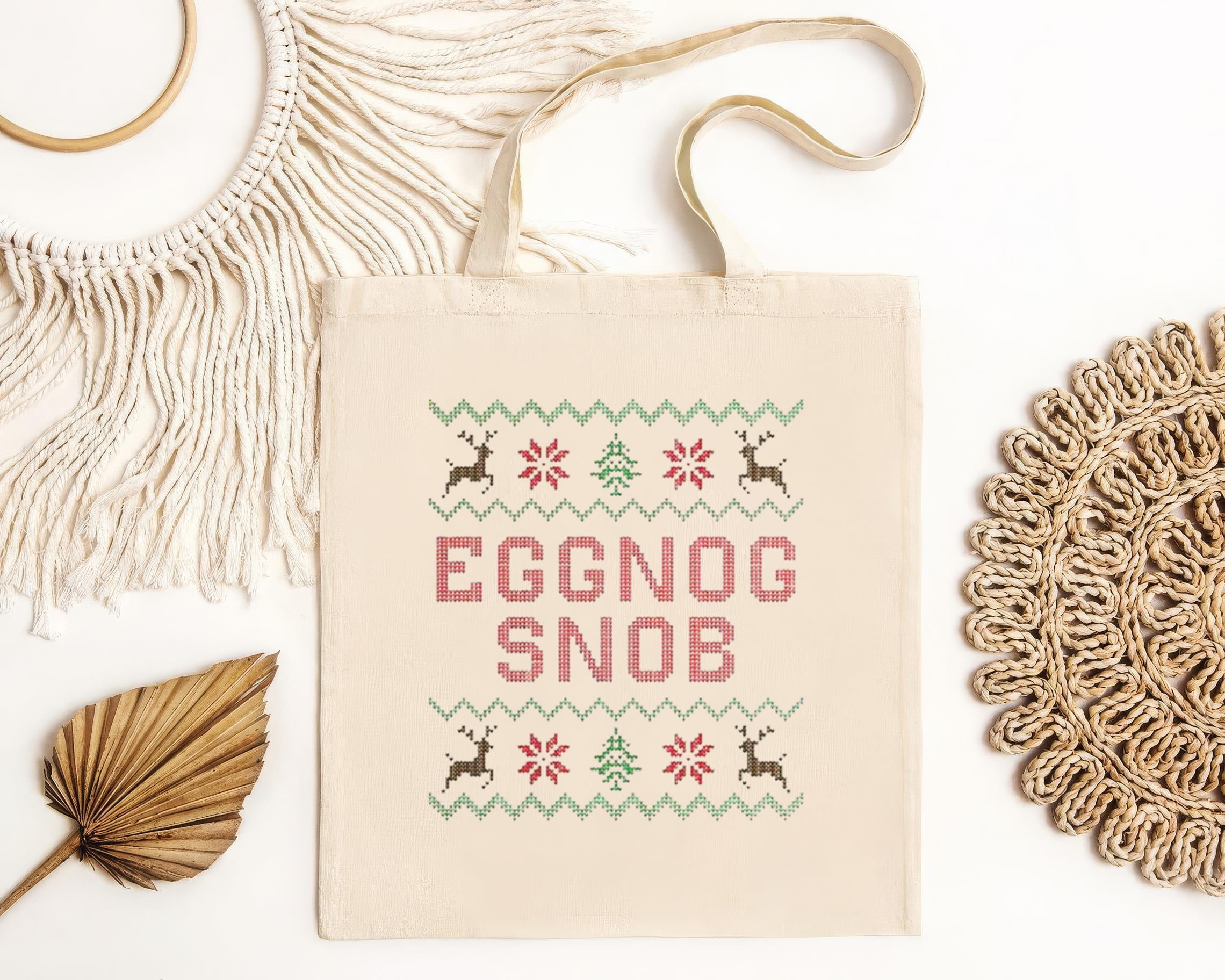 Eggnog snob Ugly Christmas 2024 T-Bag - Walmart.com