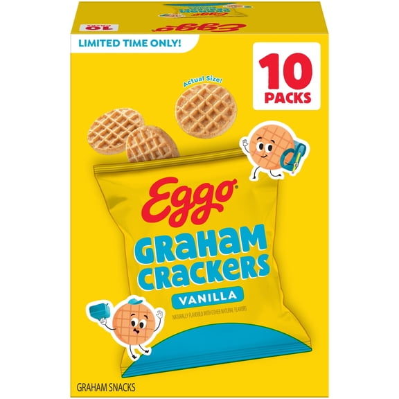 Eggo Vanilla Graham Crackers, Kids Snacks, 10 Count