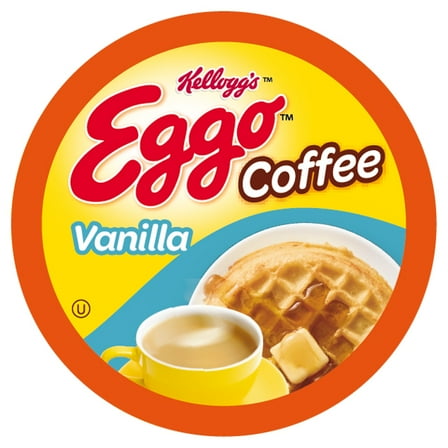 Eggo Beverages Vanilla Waffle Flavored Coffee Pods, Fair Trade, 40 Count