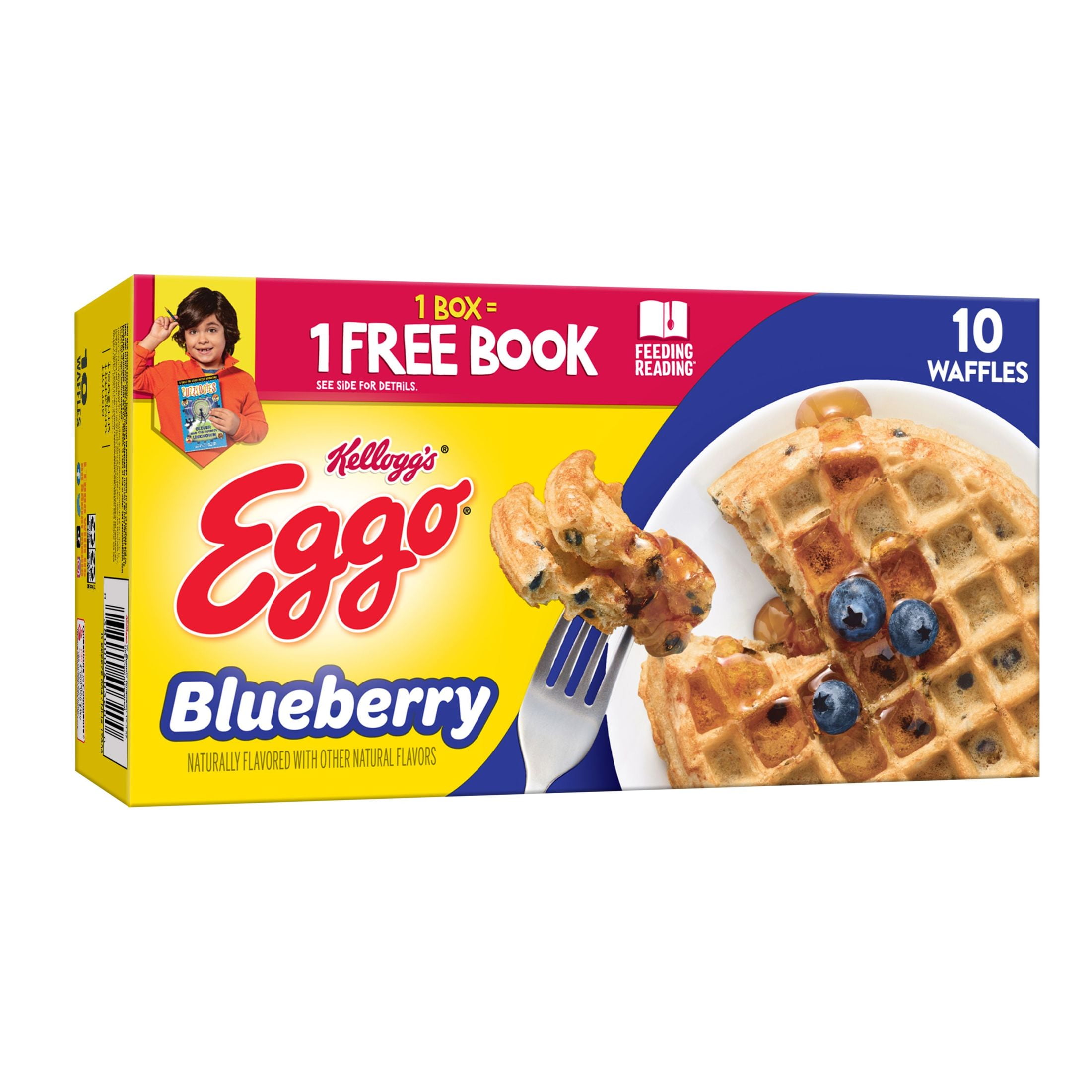 Eggo Blueberry Waffles, 12.3 oz, 10 Count (Frozen)