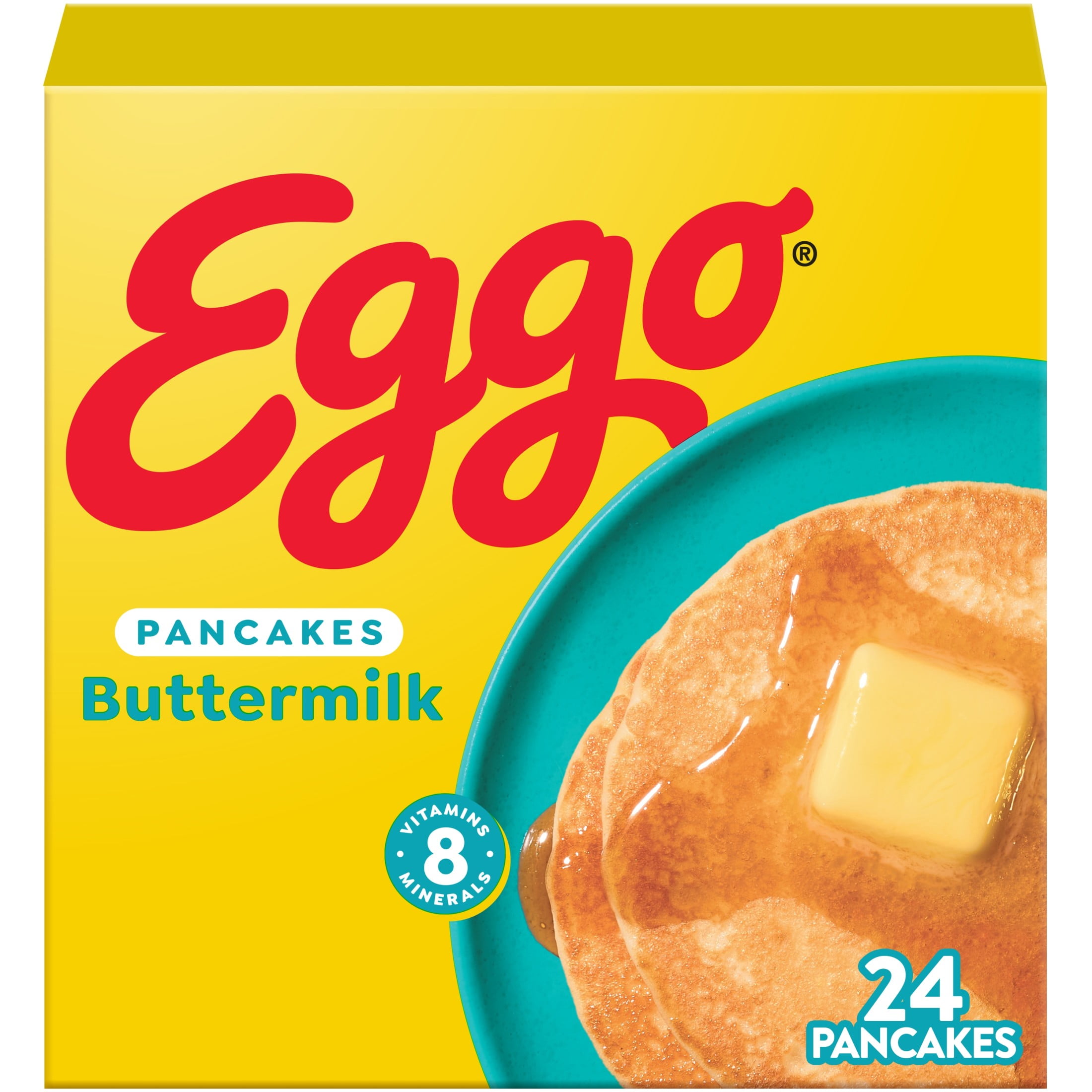 Eggo Buttermilk Pancakes, Frozen Breakfast, 29.6 oz, 24 Count