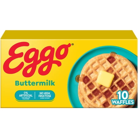 Eggo Buttermilk Waffles, Breakfast Food, 12.3 oz, 10 Count (Frozen)