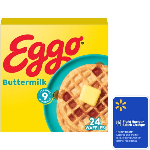 Eggo Buttermilk Waffles, Frozen Breakfast, 29.6 oz, 24 Count