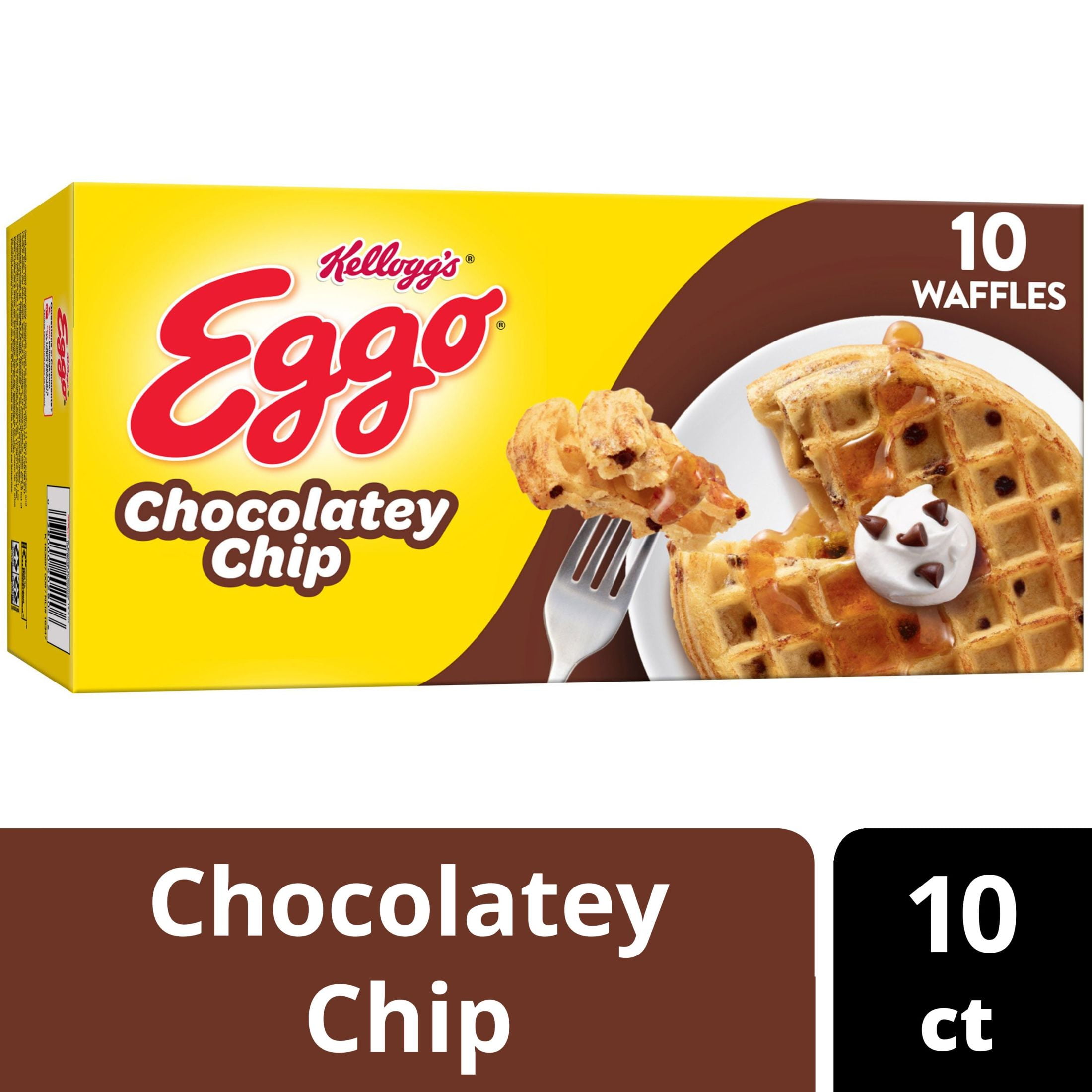 Eggo Chocolatey Chip Waffles, 12.3 oz, 10 Count (Frozen)