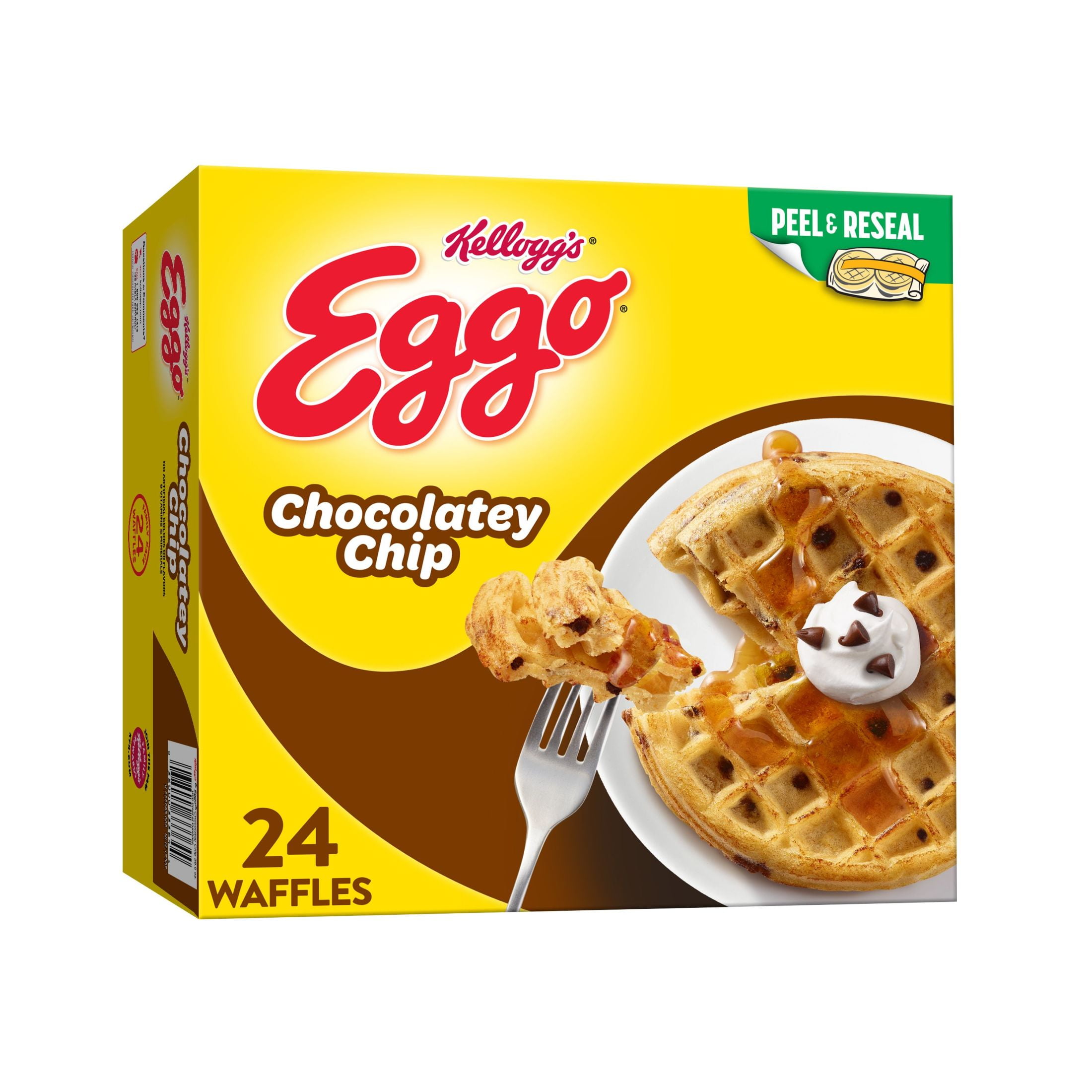 Eggo Chocolatey Chip Waffles, 29.6 oz, 24 Count (Frozen)