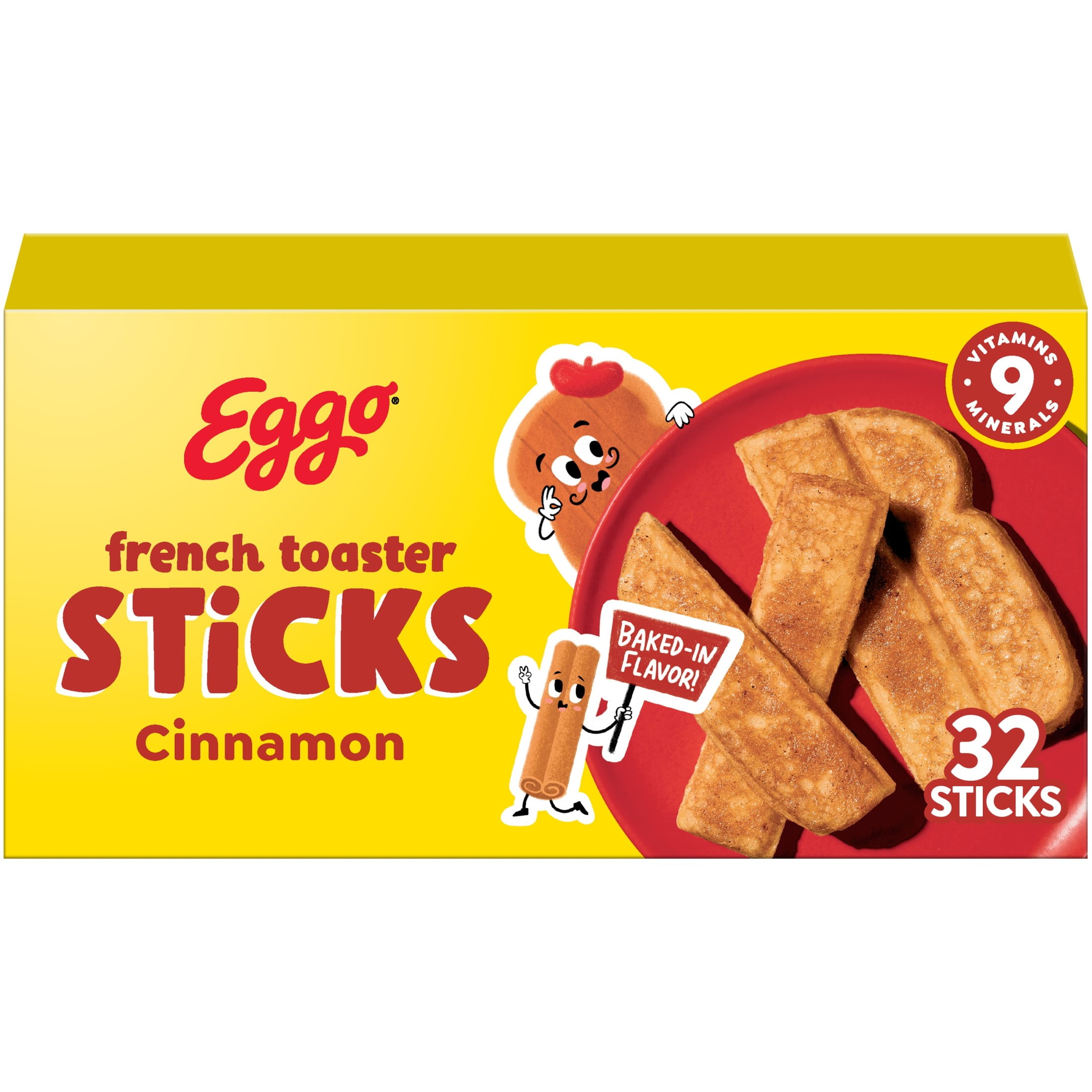 Eggo Cinnamon French Toaster Sticks, Frozen Breakfast, 12.7 oz, 32 Count, Regular