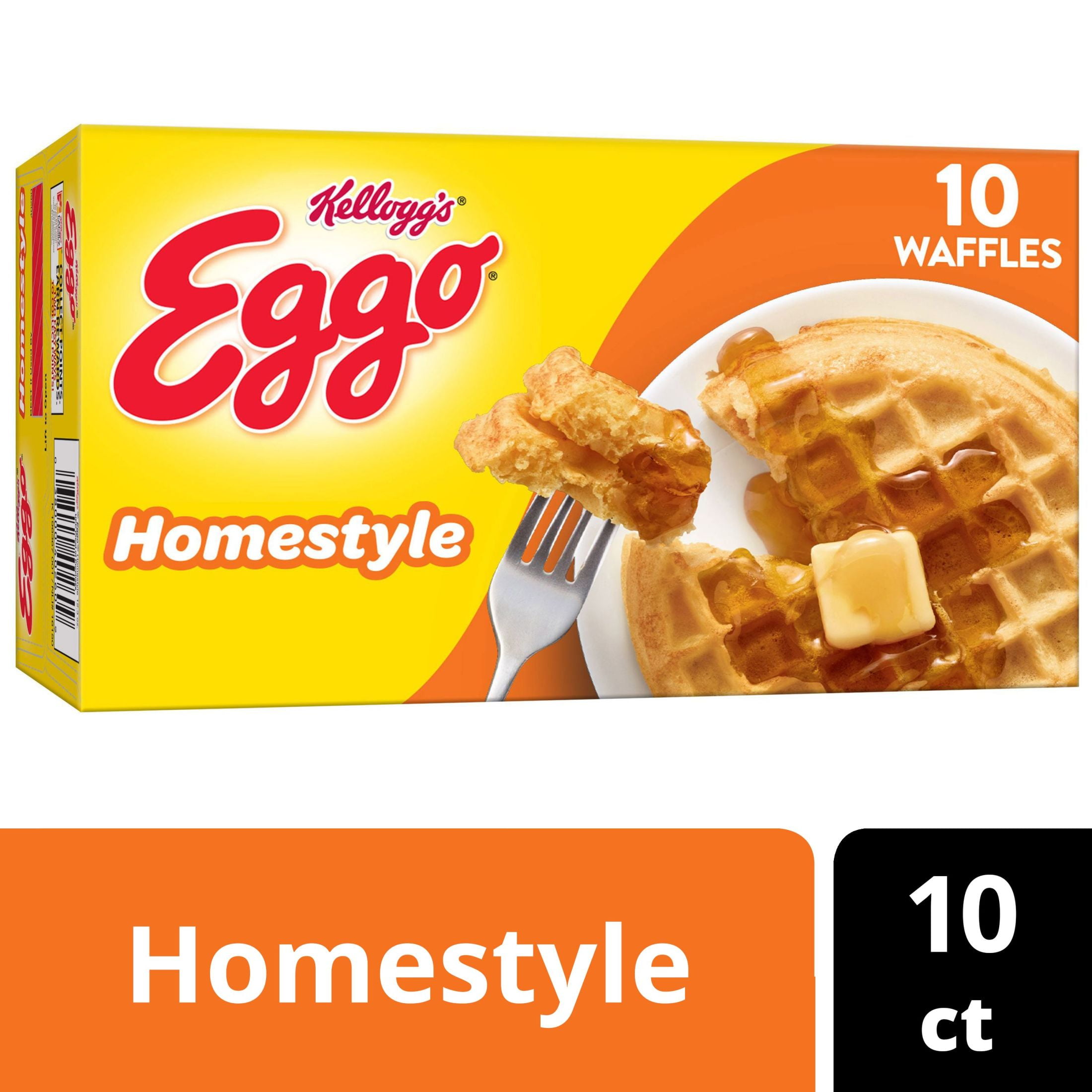 Eggo Homestyle Original Waffles, 12.3 oz, 10 Count (Frozen)
