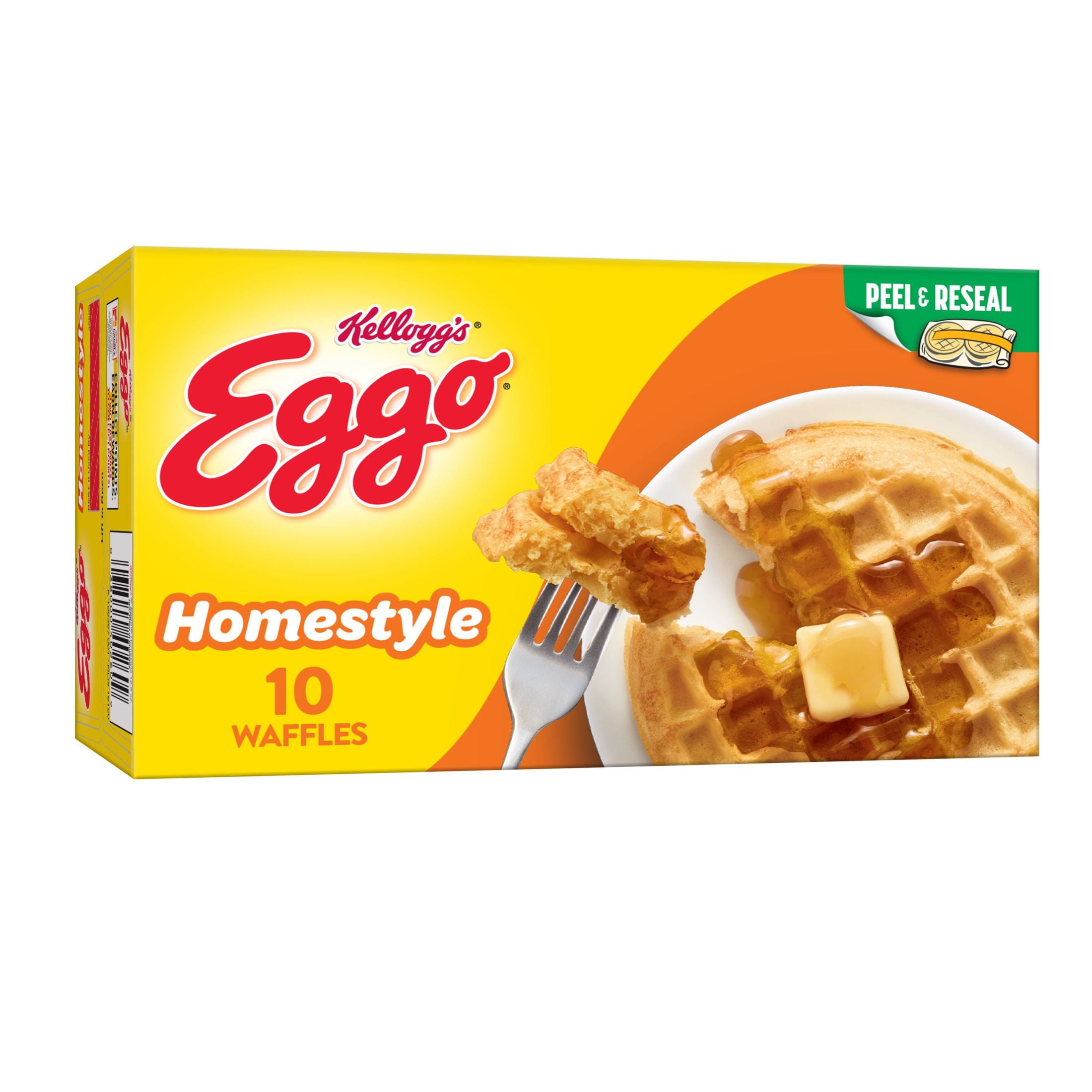Eggo Homestyle Original Waffles, Frozen Breakfast, 12.3 oz, 10 Count, Regular