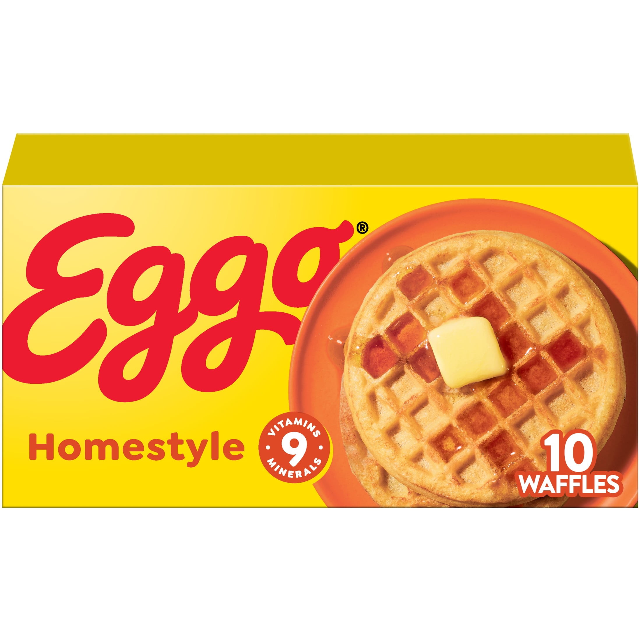 Eggo Homestyle Waffles, Frozen Breakfast, 12.3 oz, 10 Count, Regular