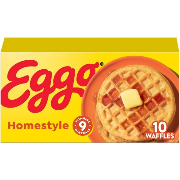 Eggo Homestyle Waffles, Frozen Breakfast, 12.3 oz, 10 Count, Regular