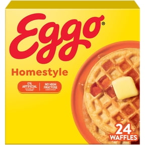 Eggo Homestyle Waffles, Breakfast Food, 29.6 oz, 24 Count (Frozen)