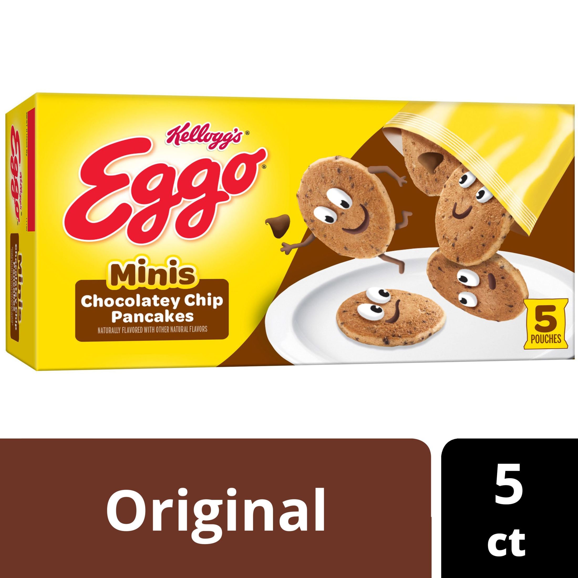 Eggo Minis Chocolatey Chip Pancake Bites, 8.4 oz, 5 Count (Frozen