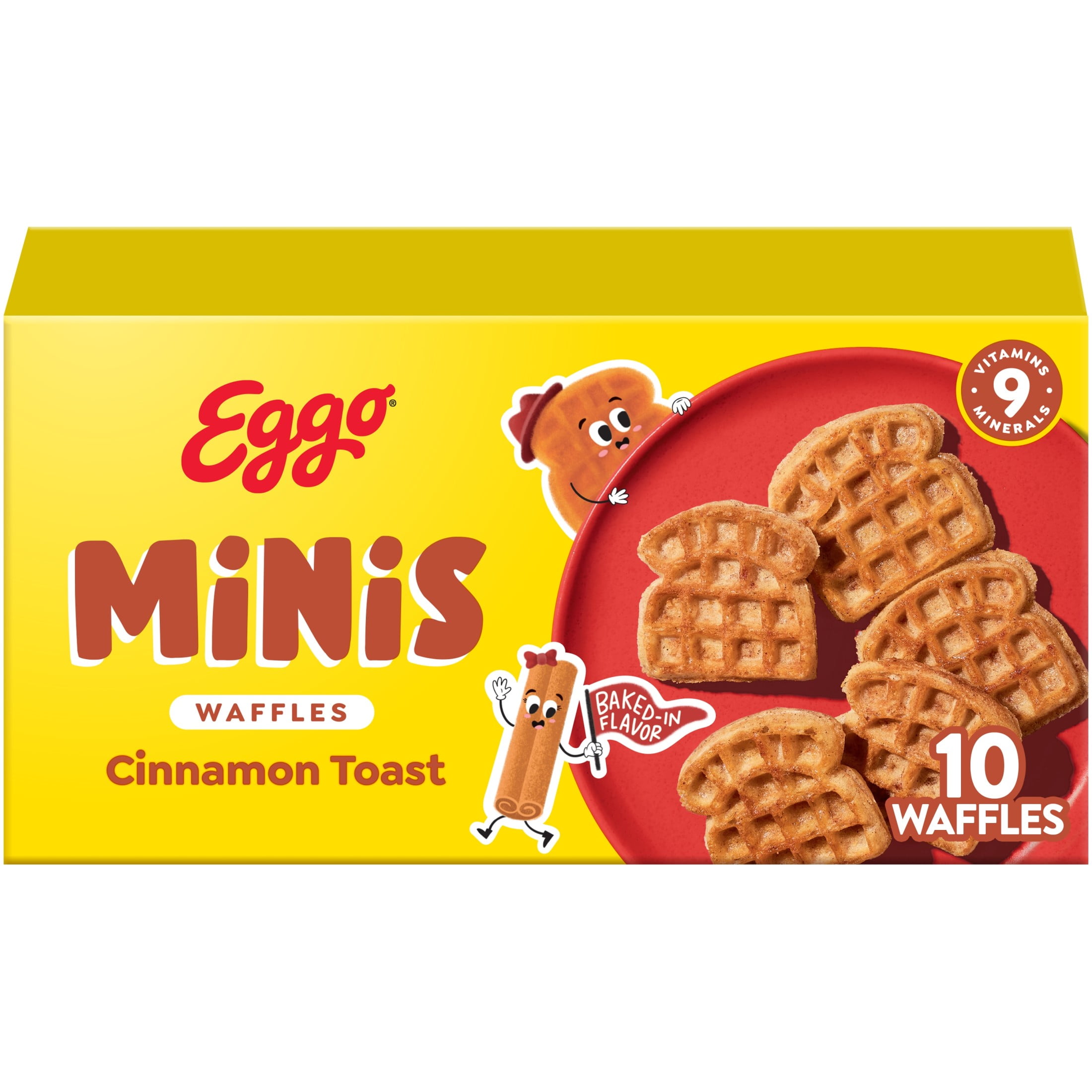 Eggo Minis Cinnamon Toast Waffle Bites, Frozen Breakfast, 10.75 oz, 10 Count, Regular