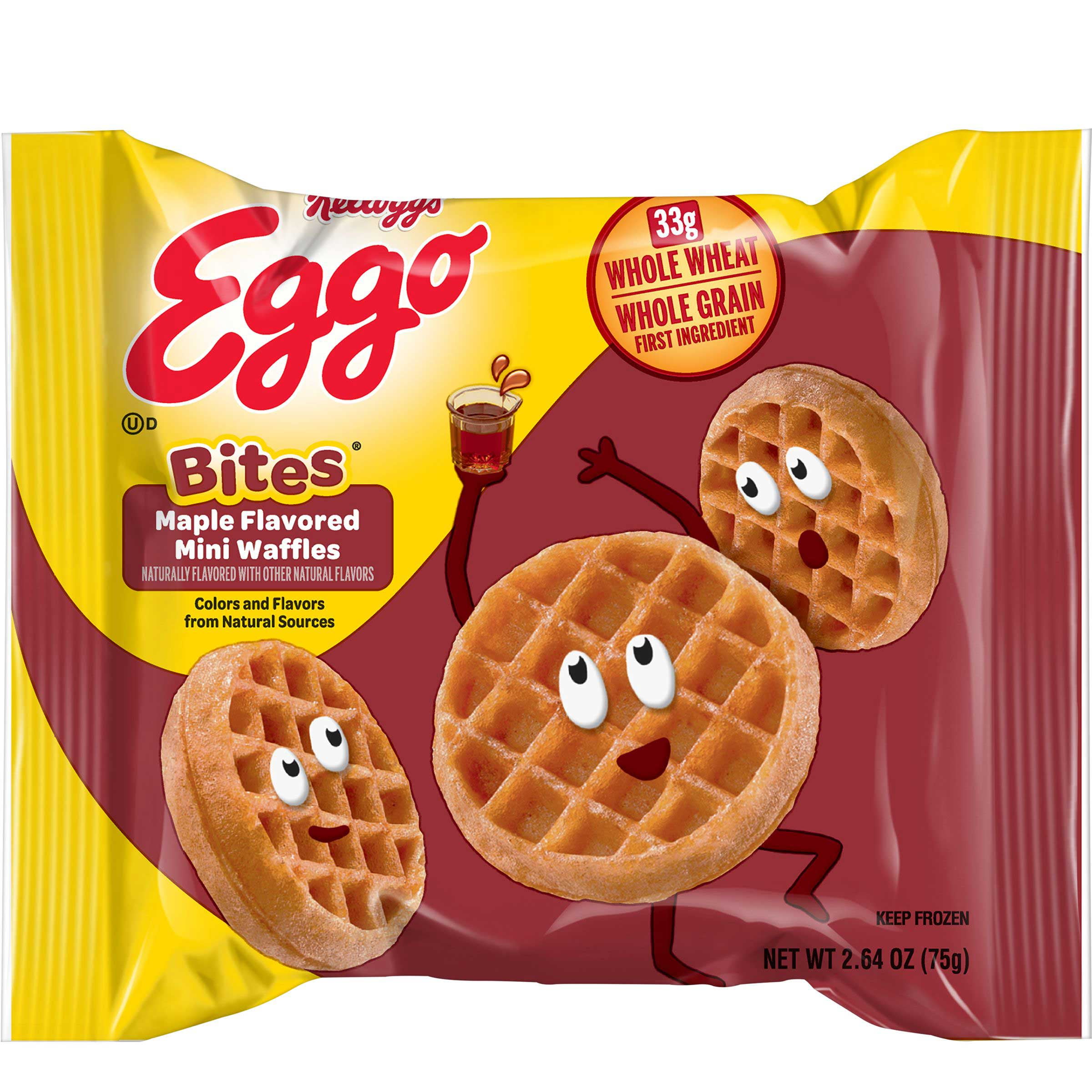 Eggo Minis Maple Flavored Waffle, 2.64 Ounce - 72 per case.