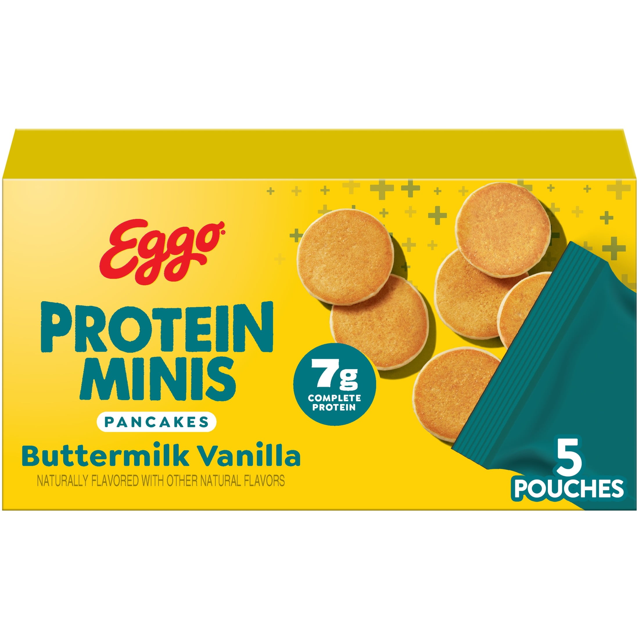 Eggo Protein Minis Buttermilk Vanilla Pancake Bites, Frozen Breakfast, 8.4 oz, 5 Count