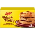 thumbnail image 1 of Eggo Thick and Fluffy Cinnamon Brown Sugar Waffles, Frozen Breakfast, 11.6 oz, 6 Count, 1 of 10