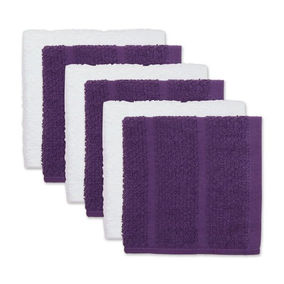 Eggplant Basic Chef Terry Dishcloth (Set of 6)