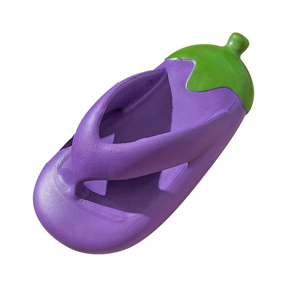 Eggplant Beach Slides Flip Flops Shower Slippers Flexible for Public Showers 34 35