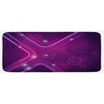 thumbnail image 1 of Eggplant Kitchen Mat, Abstract Purple Parallel Lines in a Violet Environment with Circles, Plush Decorative Kitchen Mat with Non Slip Backing, 47" X 19", Violet Pink, by Ambesonne, 1 of 1