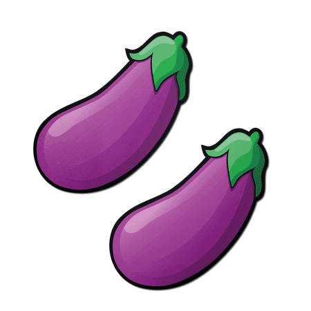 Eggplant Pasties Fat Purple Emoji Nipple Covers by Pastease