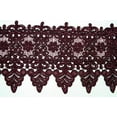 thumbnail image 1 of Eggplant Plum 5/8”~5-1/8” Embroidered Floral Venice Lace Trim Guipure By Yard (218628 (5-1/8")), 1 of 2