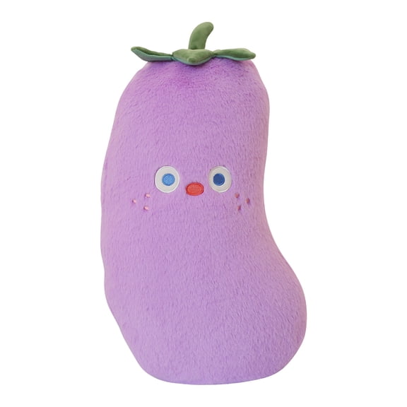 Eggplant Plush Pillow Toy Soft Stuffed Doll For Kids Bed Decor Fruit Vegetable Shaped Gift
