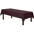 thumbnail image 1 of Eggplant Rectangular Table Cloth for 6 Foot Table in Washable Polyester, 1 of 8